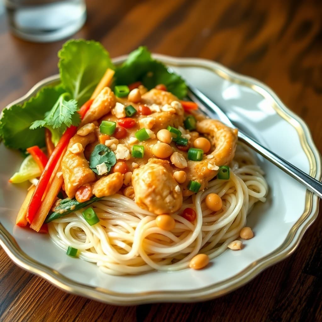 Zesty Thai Coconut Chicken Noodle Bowls