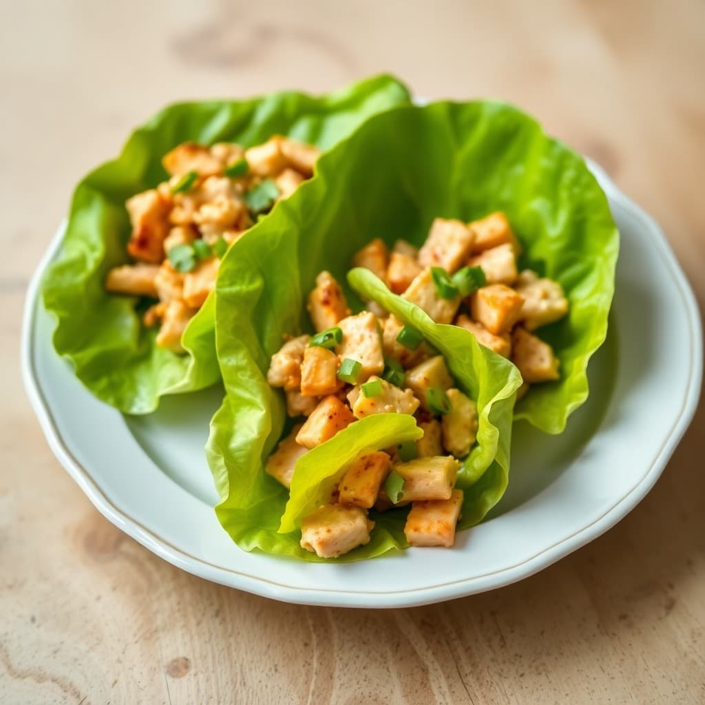 Thai Coconut Lime Chicken Lettuce Wraps