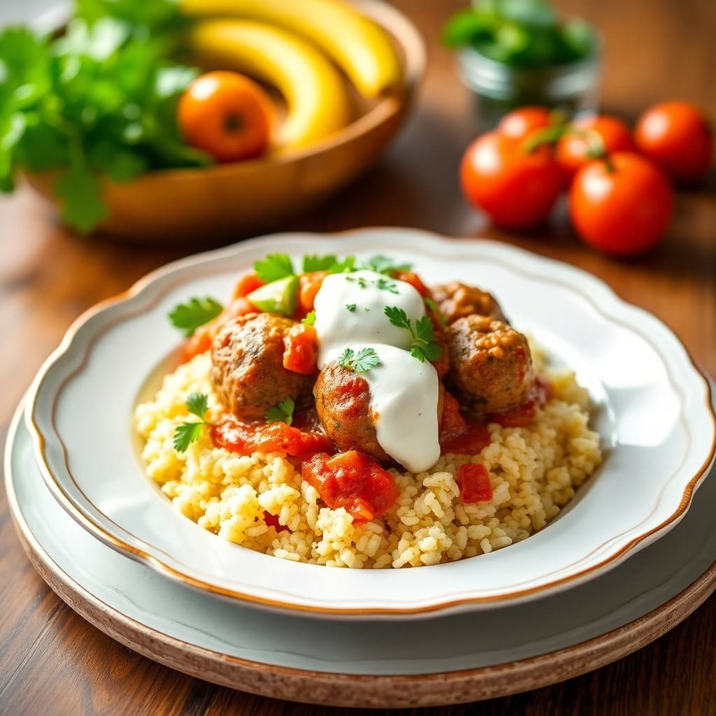 Vibrant Mediterranean Lamb Meatball Bowls