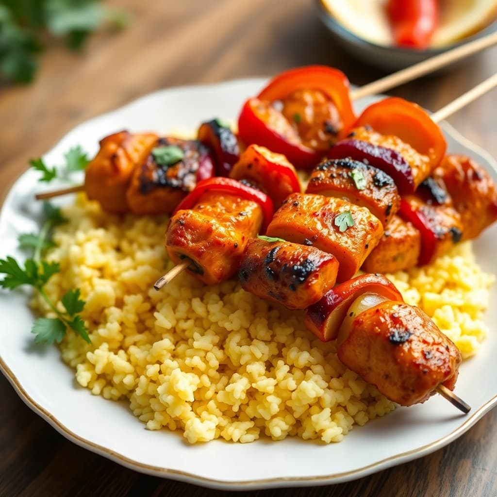 Zesty Spanish Chicken Skewers