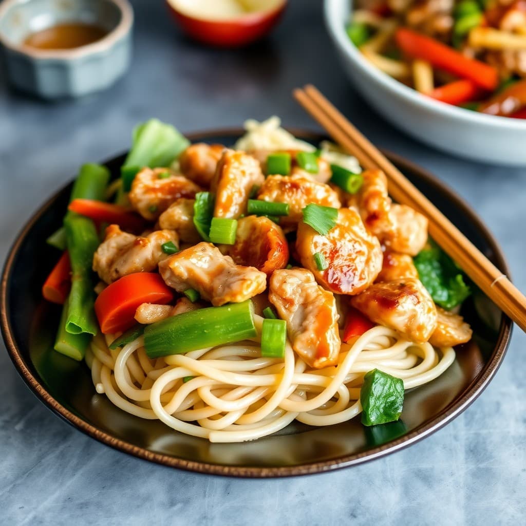 Teriyaki Chicken Stir-Fry Noodle Bowls