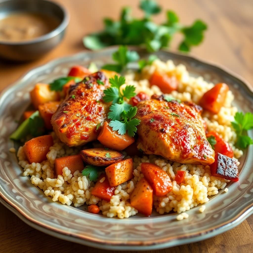 Moroccan Harissa-Spiced Chicken Bowls