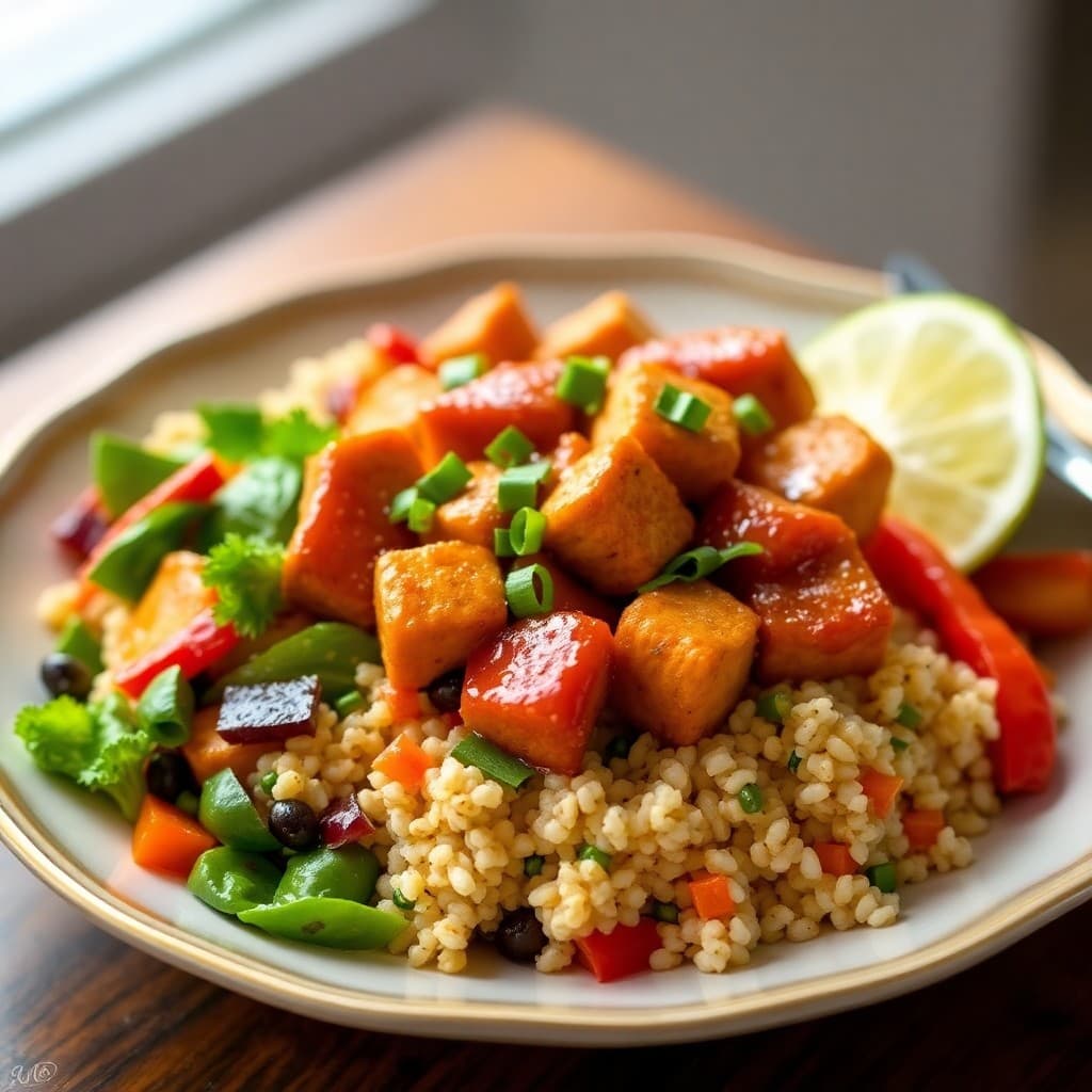 Spicy Sriracha Tofu Bowls