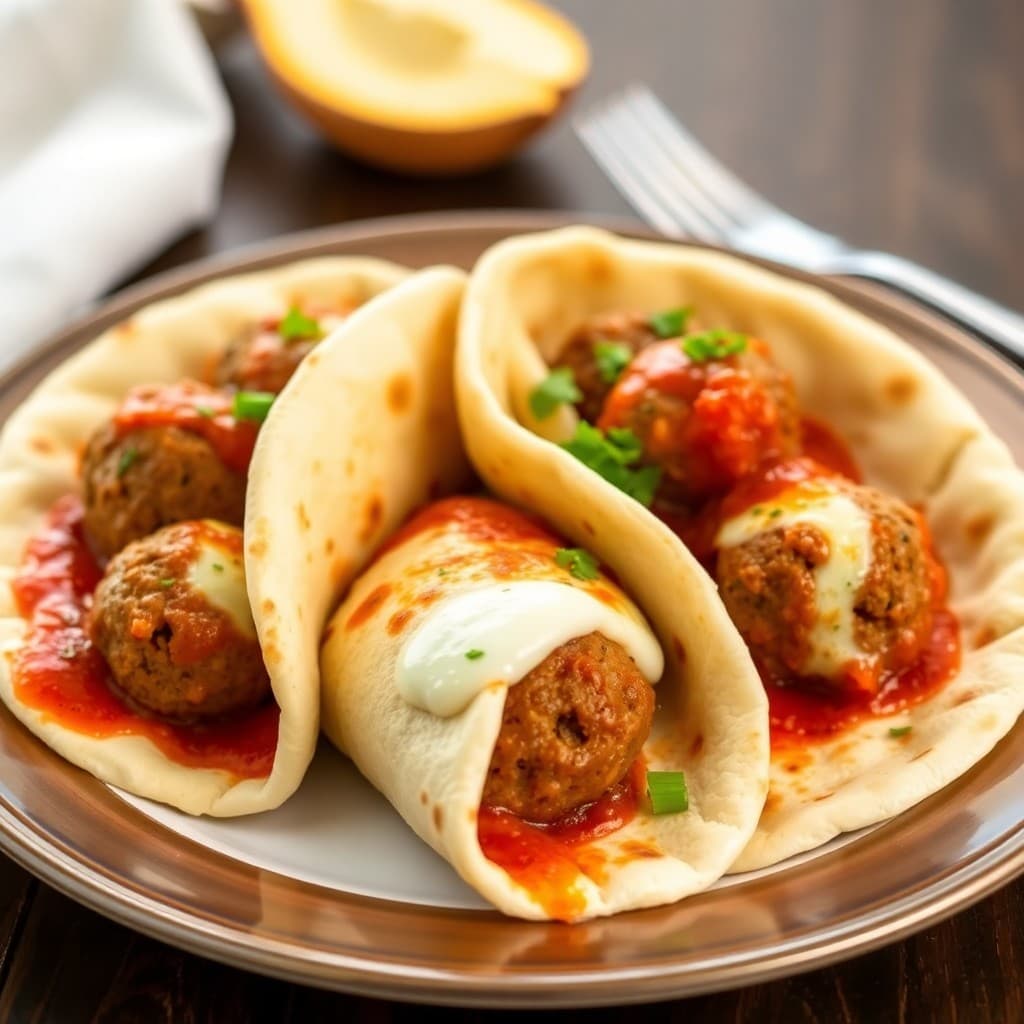 Zesty Meatball Parm Wraps