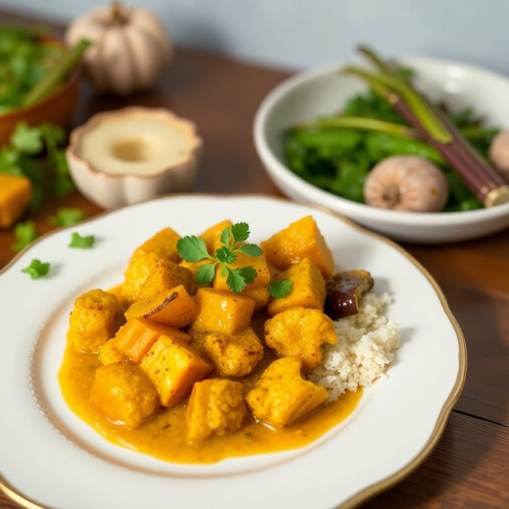Roasted Pumpkin and Cauliflower Curry
