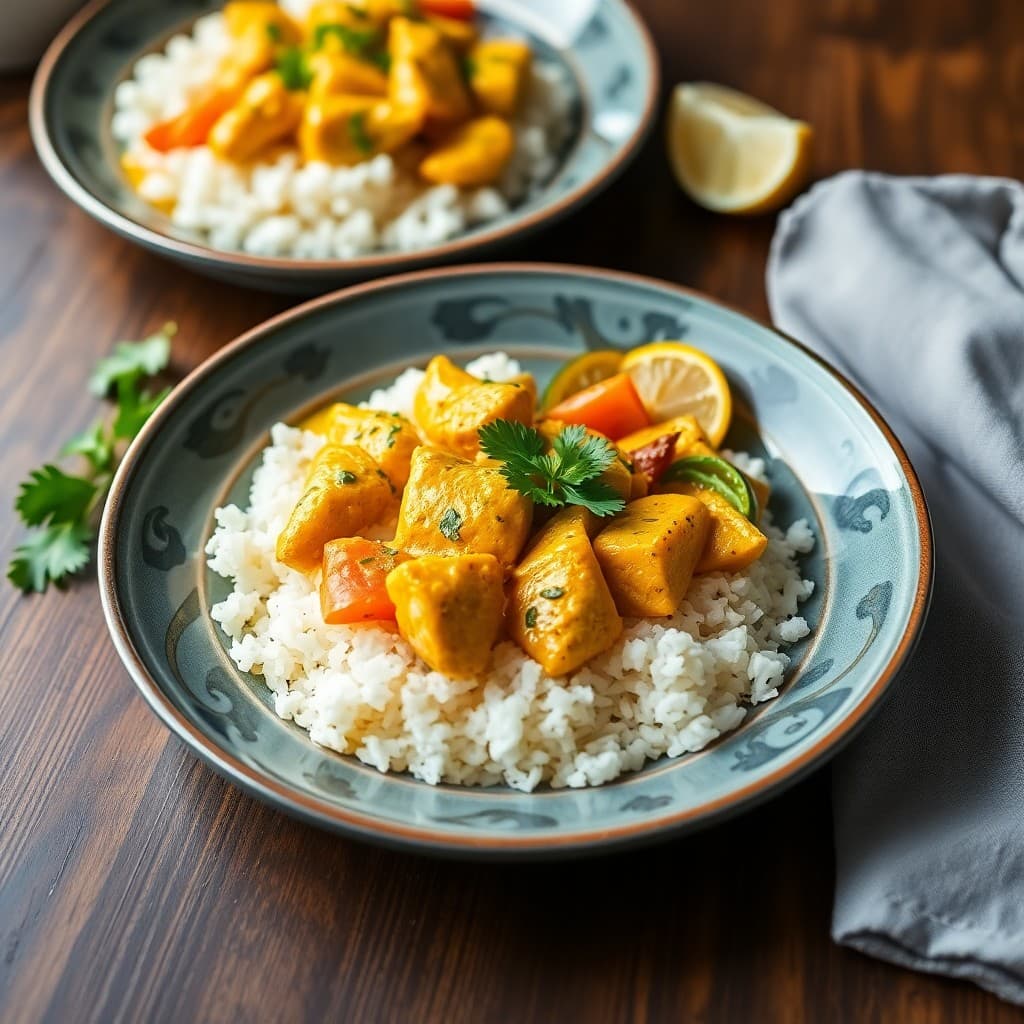 Vibrant Coconut Curry Chicken Bowls