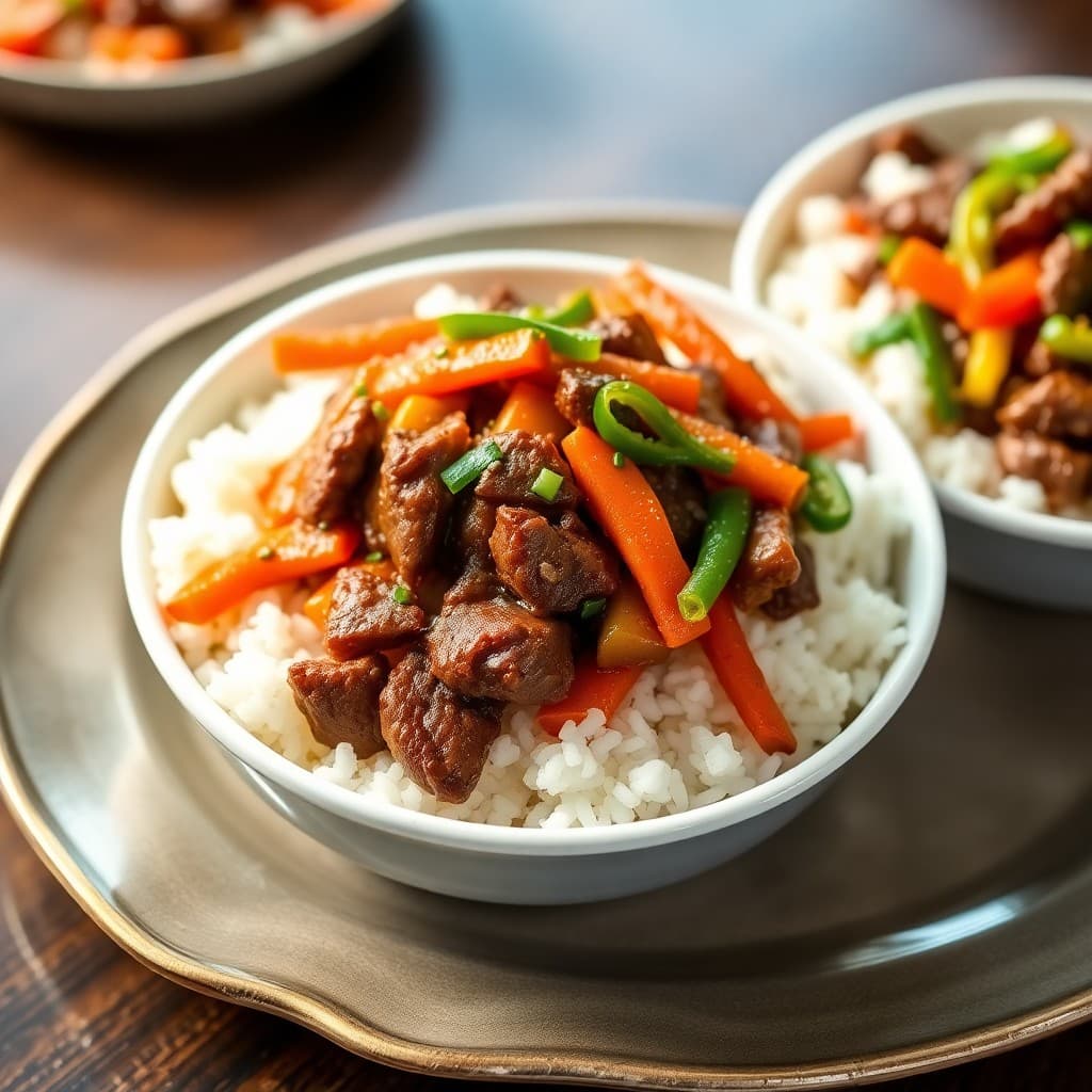 Korean-Style Beef & Veggie Rice Bowls