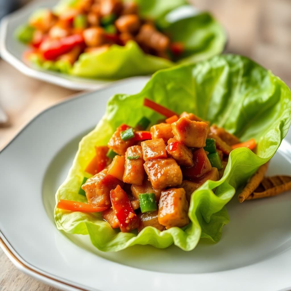 Teriyaki Pork Stir-Fry Lettuce Wraps