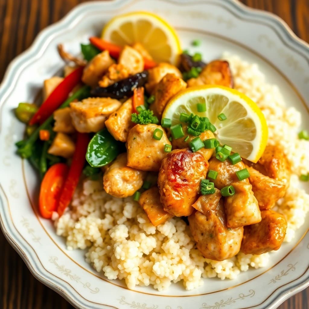 Zesty Lemon Chicken Stir-Fry Bowls