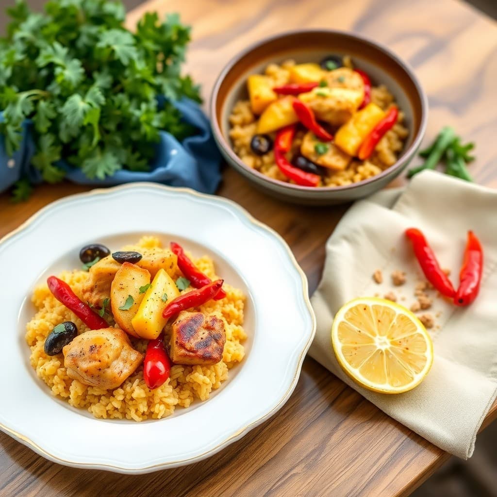 Vibrant Spanish Chicken and Rice Bowls