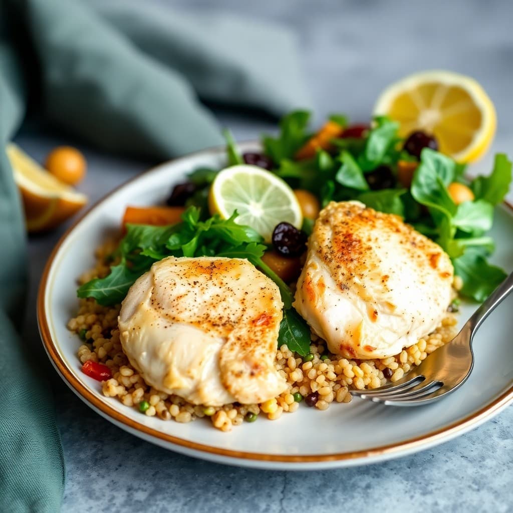 Lemon Garlic Chicken Bowls