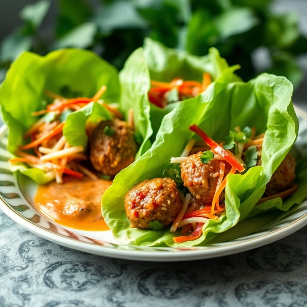 Vietnamese Lemongrass Pork Lettuce Wraps
