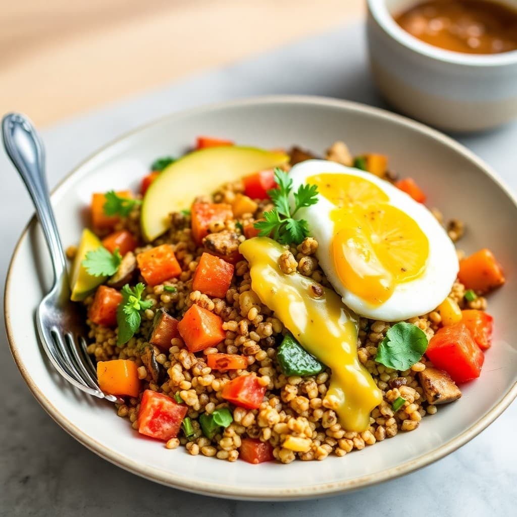 Zesty Mediterranean Quinoa Breakfast Bowl