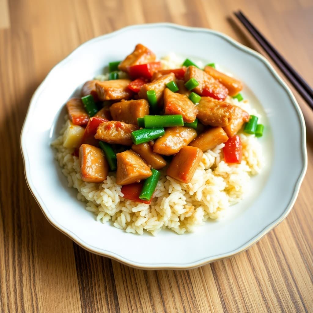 Teriyaki Pork Stir-Fry with Veggie Fried Rice