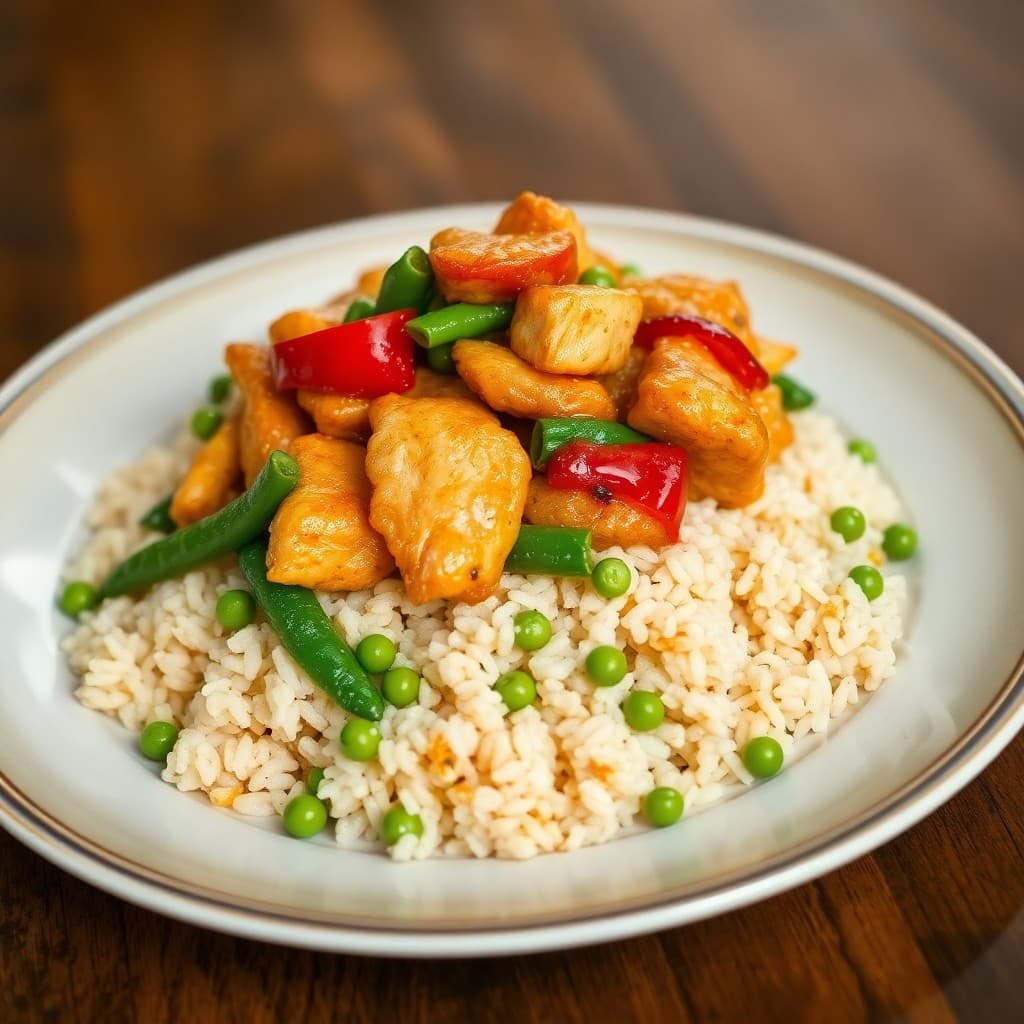 Teriyaki Chicken Stir-Fry with Edamame Rice