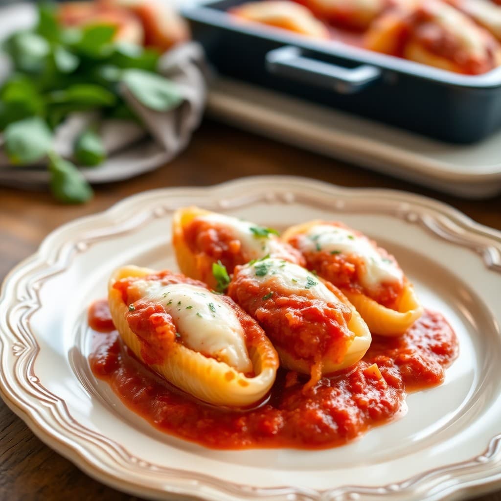 Zesty Italian Chicken Parmesan Stuffed Shells