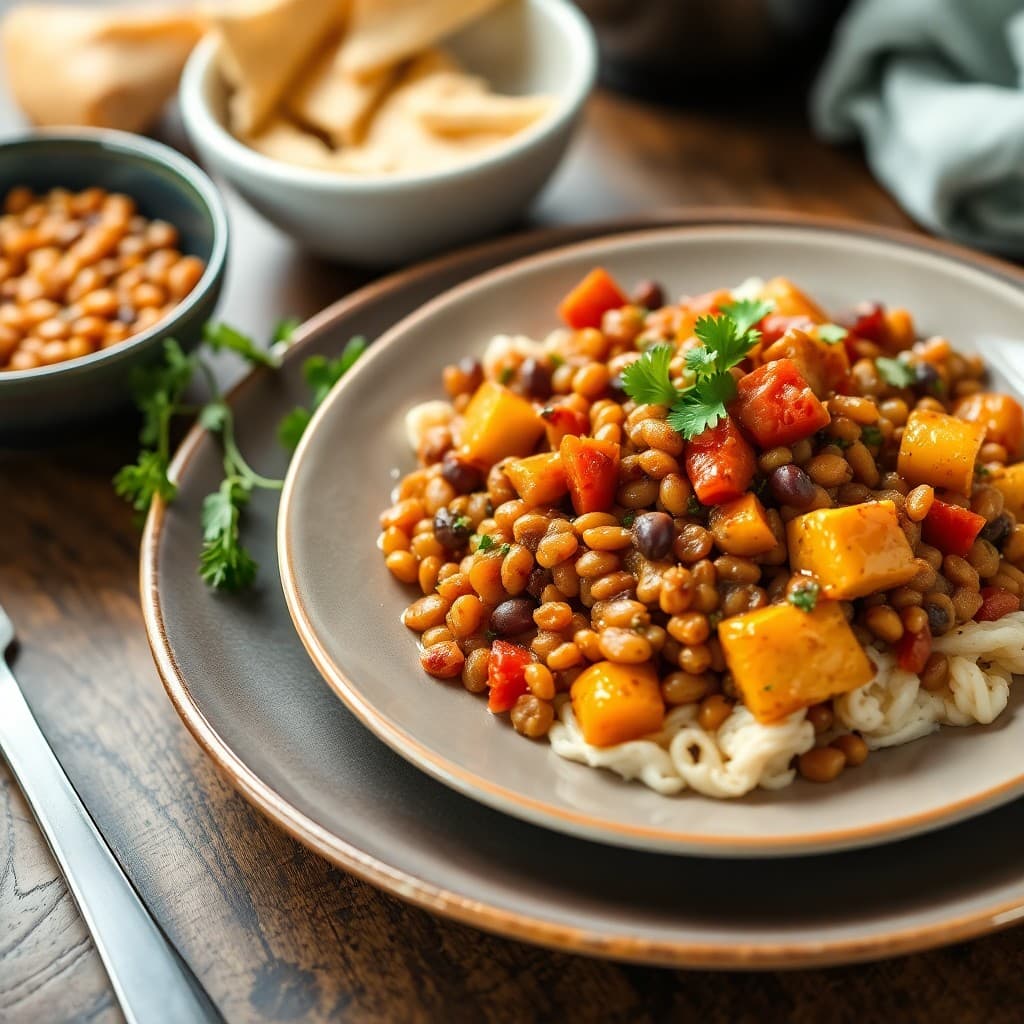 Moroccan-Spiced Lentil and Vegetable Tagine