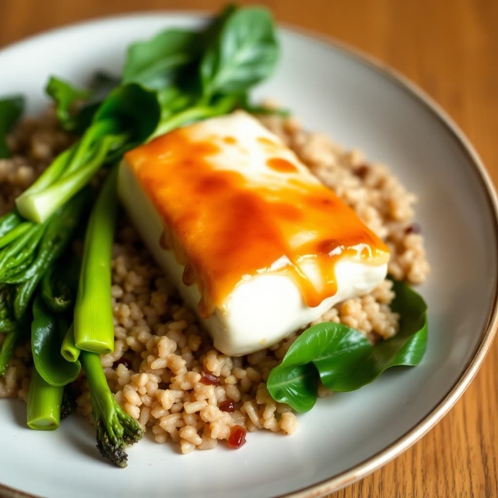 Vietnamese Caramelized Cod with Charred Bok Choy and Brown Rice