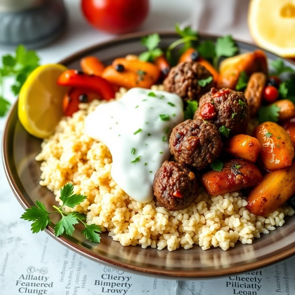 Zesty Moroccan-Style Beef Kefta Bowls