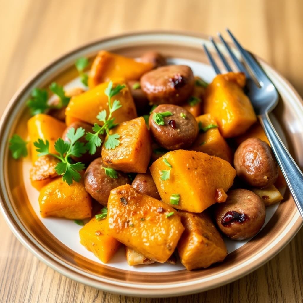 Roasted Pumpkin and Sausage Skillet