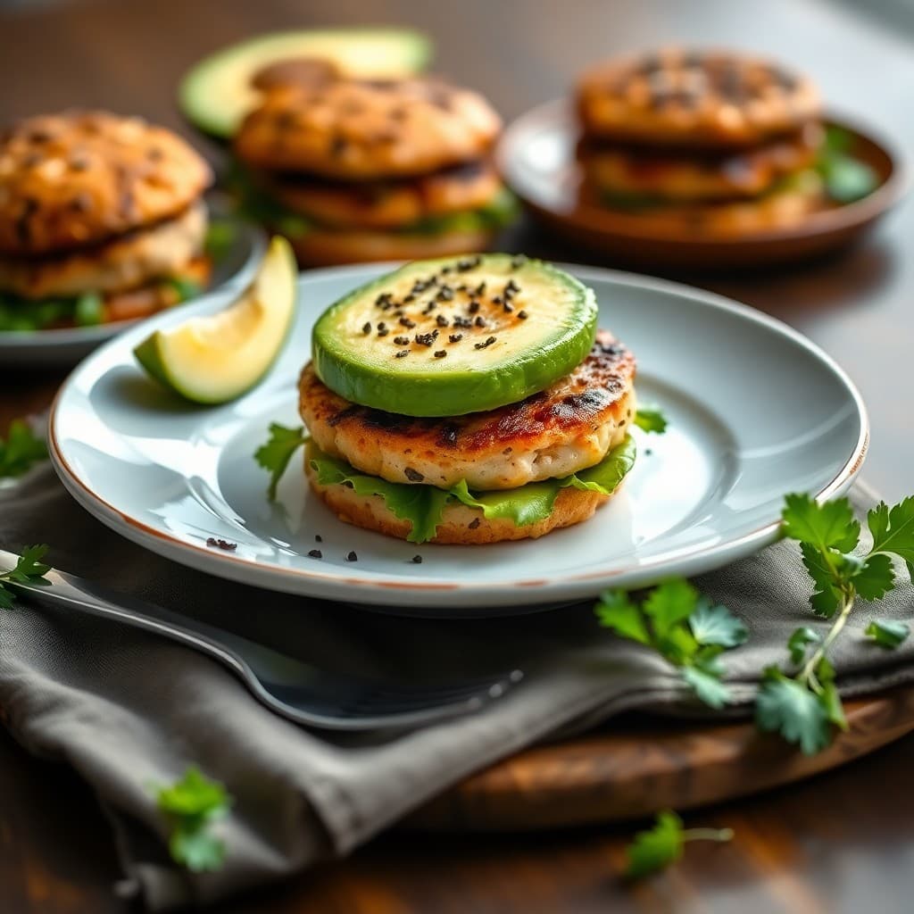 Satiating Salmon Burgers with Avocado