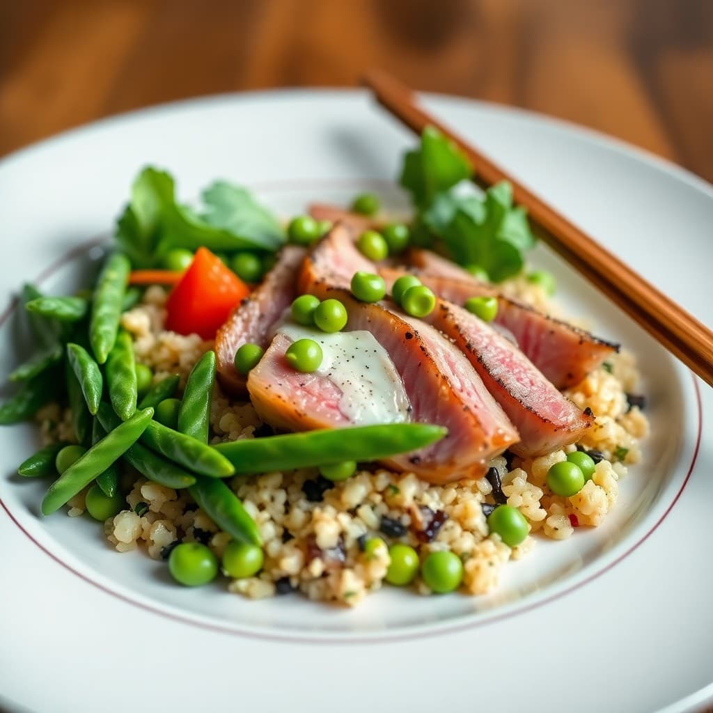 Seared Tuna Poke Bowl with Quinoa and Edamame