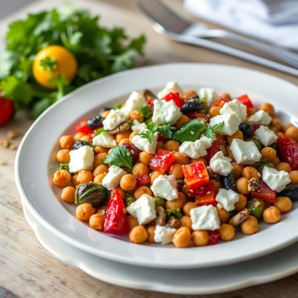 Mediterranean Roasted Vegetable and Feta Salad