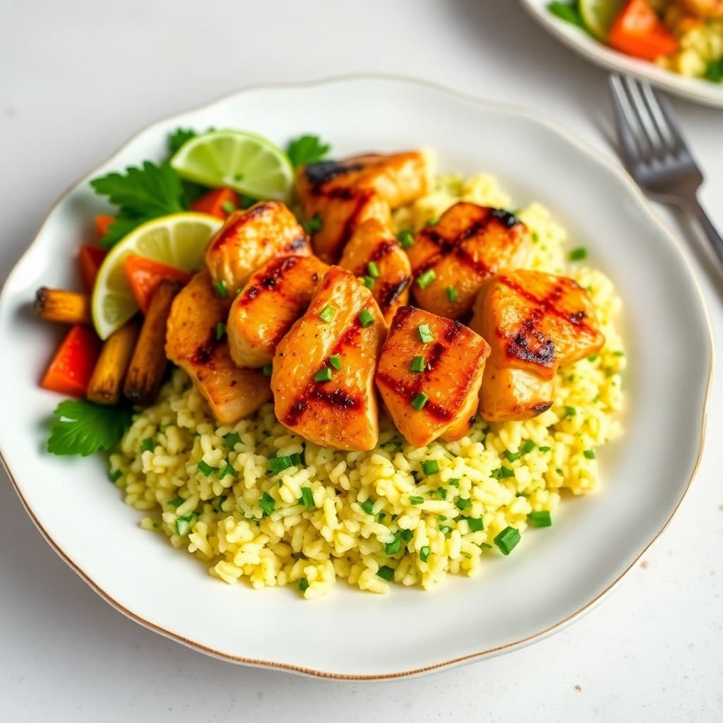 Zesty Brazilian Coconut-Lime Chicken Bowls
