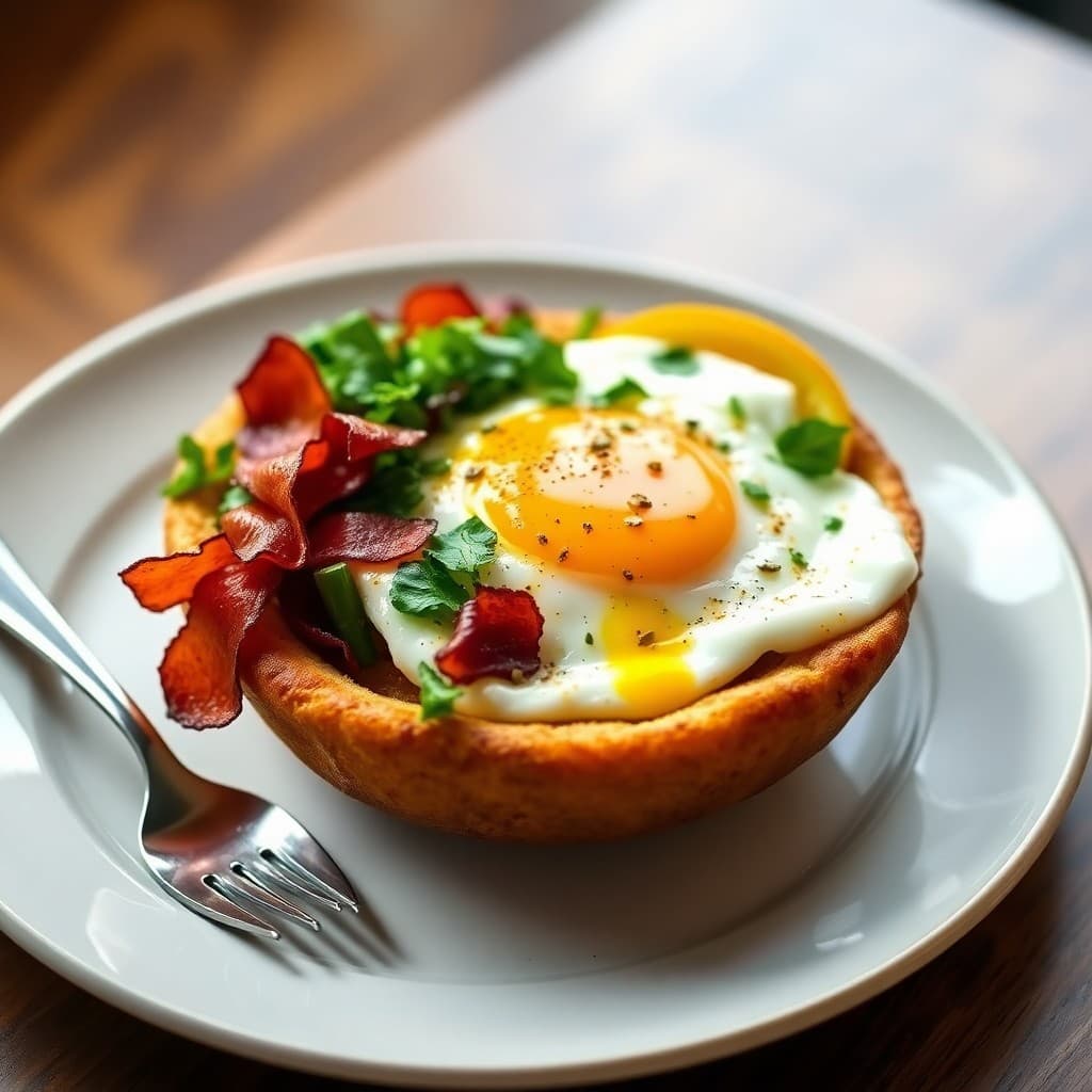 Brazilian Cheese Bread & Fried Egg Breakfast Bowl
