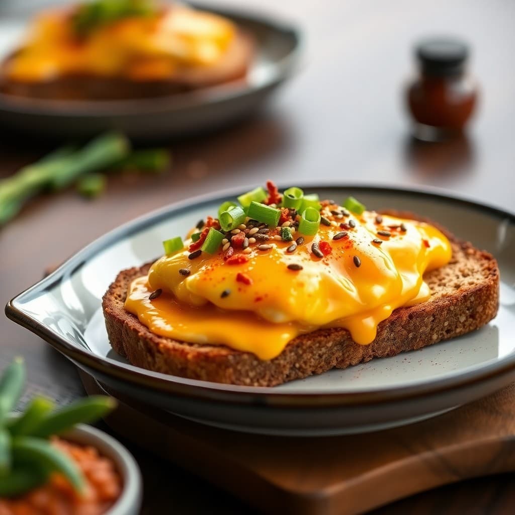 Korean Gochujang Egg & Cheese Breakfast Toast