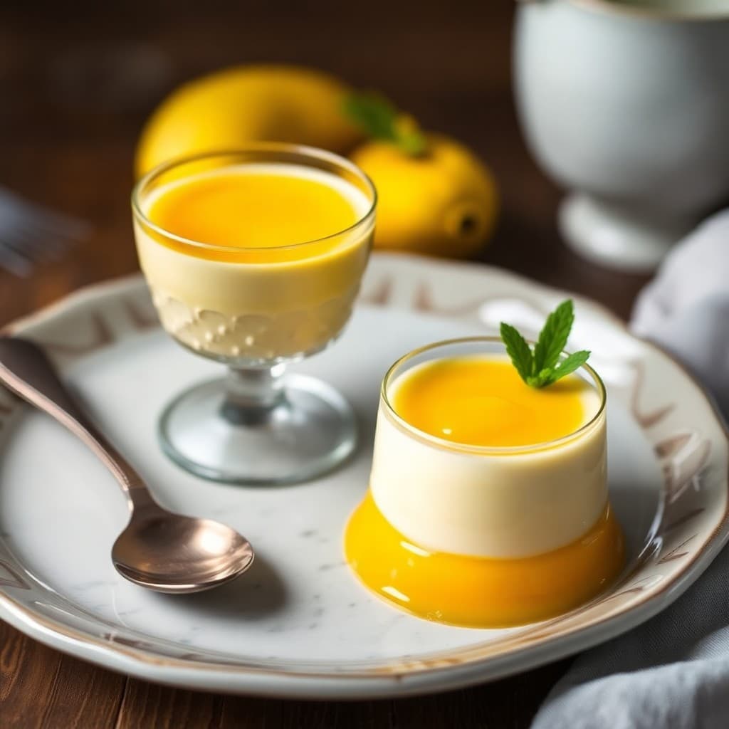 Indian Chai-Spiced Mango Lassi Panna Cotta