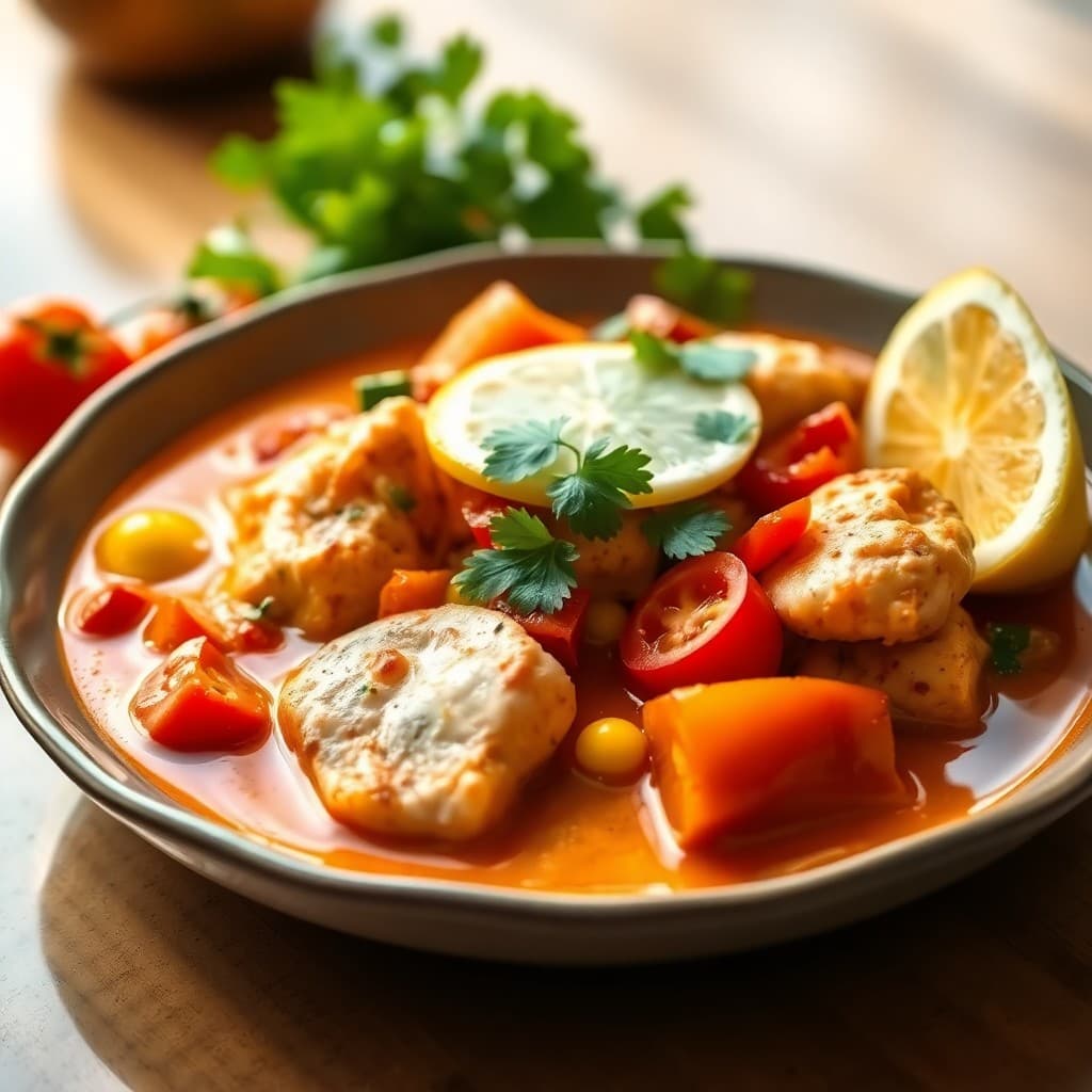 Brazilian Moqueca with Coconut-Lime Broth