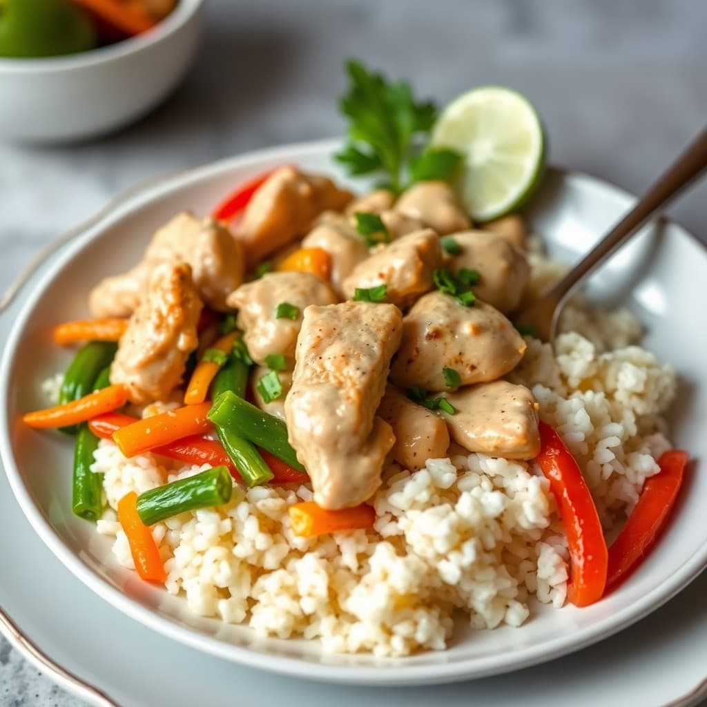 Coconut Lime Chicken Stir-Fry Bowls