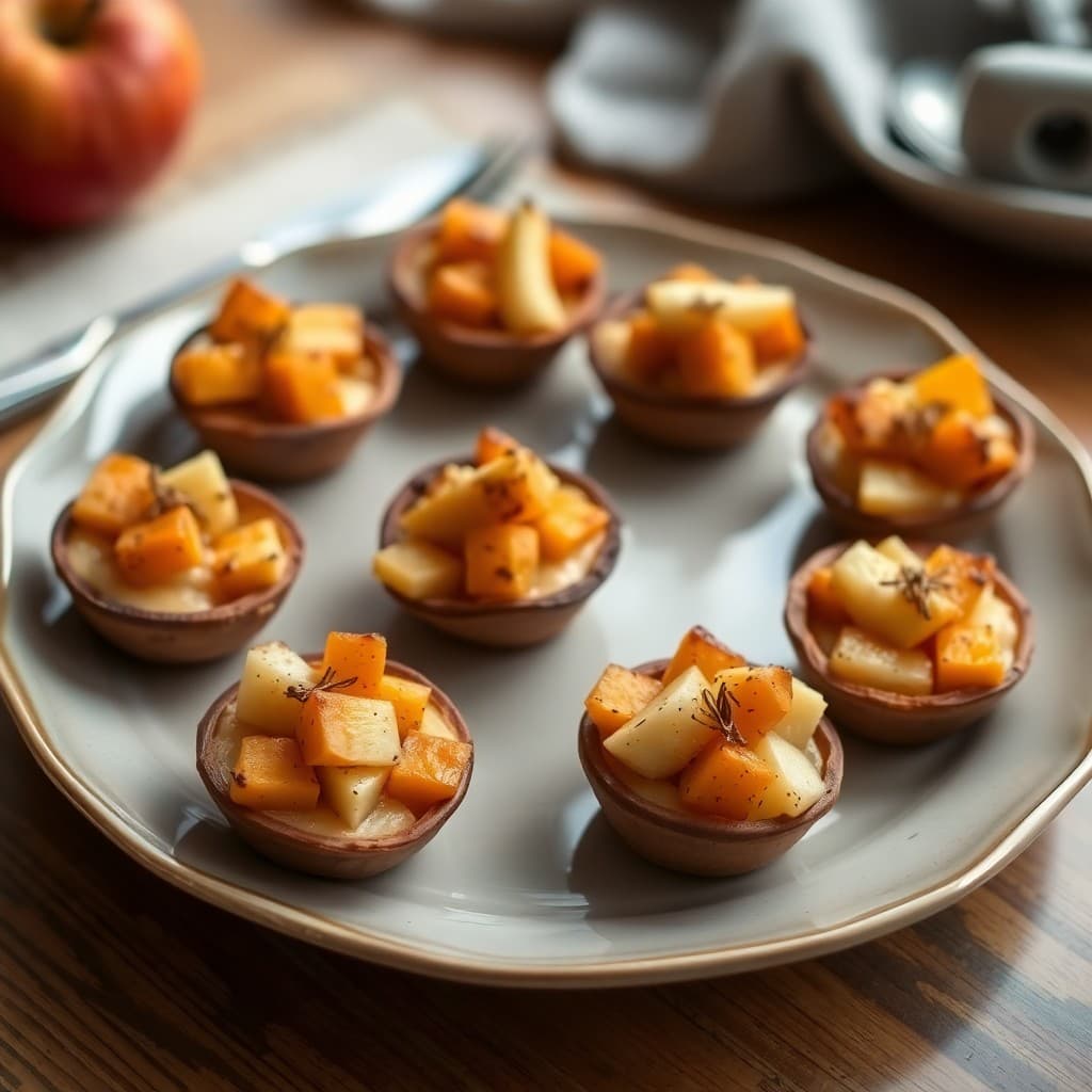 Roasted Butternut Squash and Apple Bites