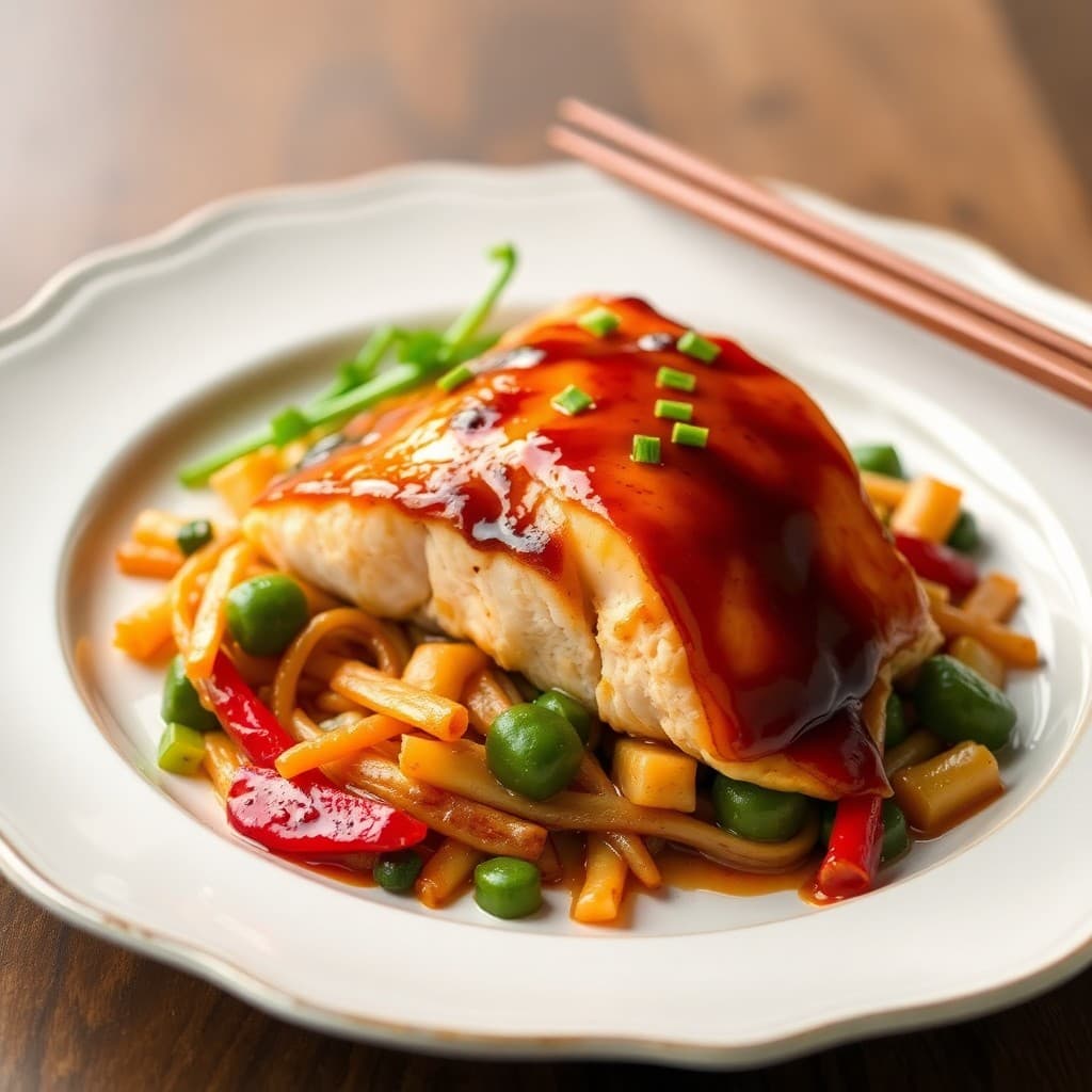Japanese Teriyaki Salmon with Stir-Fried Vegetables