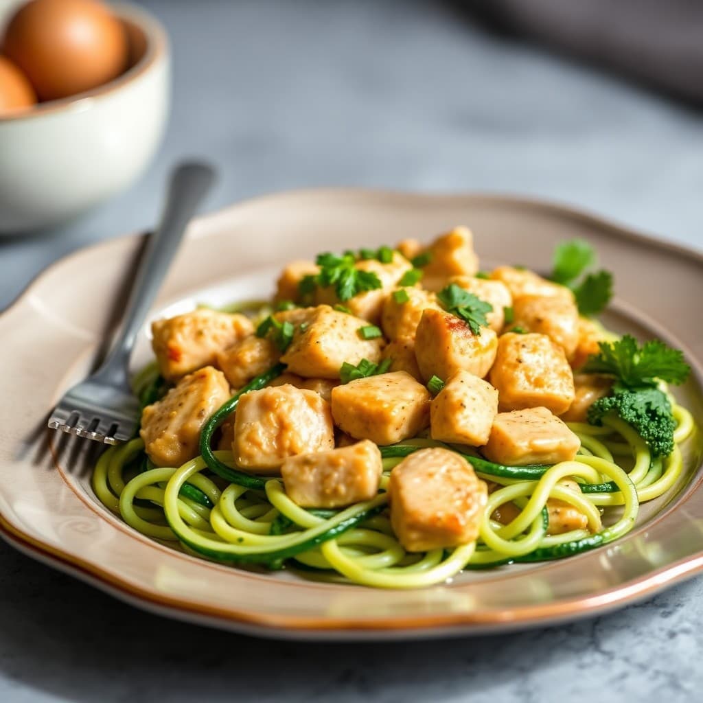 Cilantro Lime Chicken Stir-Fry with Zucchini Noodles