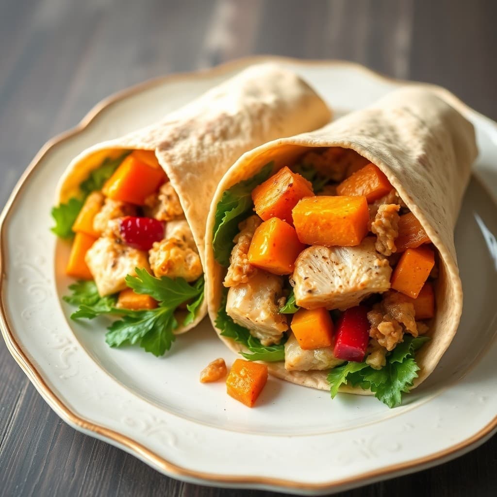 Autumn Harvest Chicken Wraps