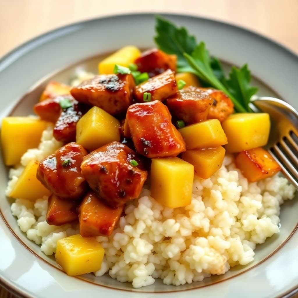 Teriyaki Chicken Pineapple Rice Bowls