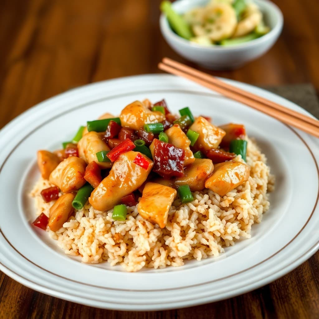 Chicken Teriyaki Stir-Fry with Veggie Fried Rice