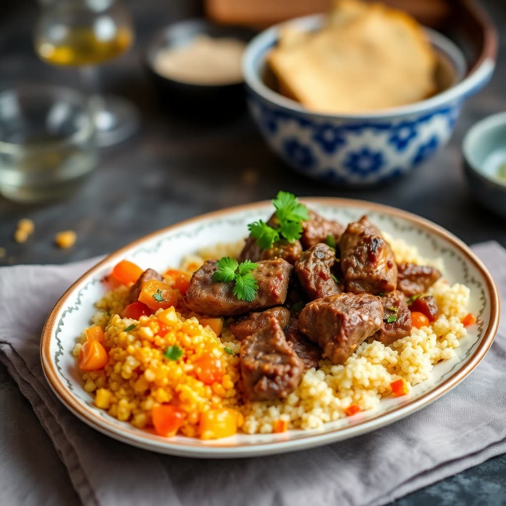 Moroccan Lamb Tagine with Apricot Couscous
