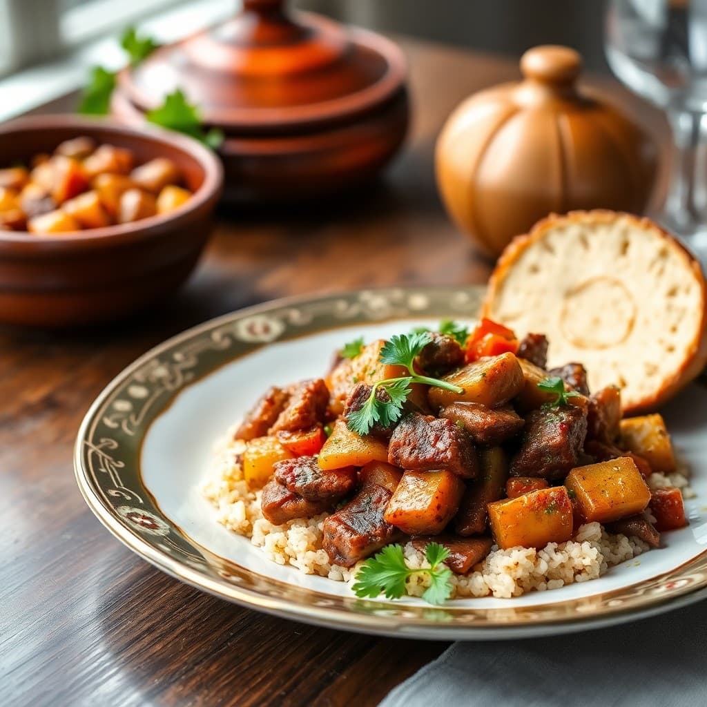Hearty Moroccan Beef and Vegetable Tagine