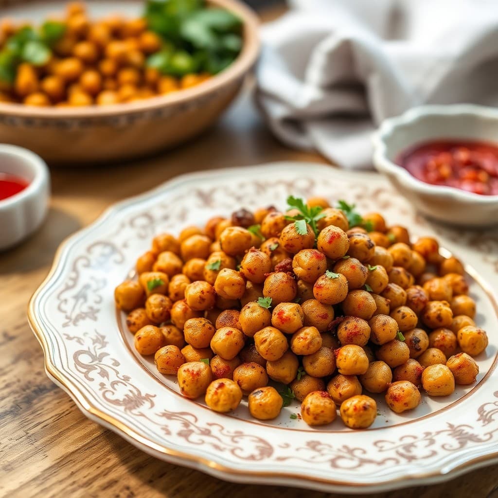 Moroccan Spiced Roasted Chickpea Snack