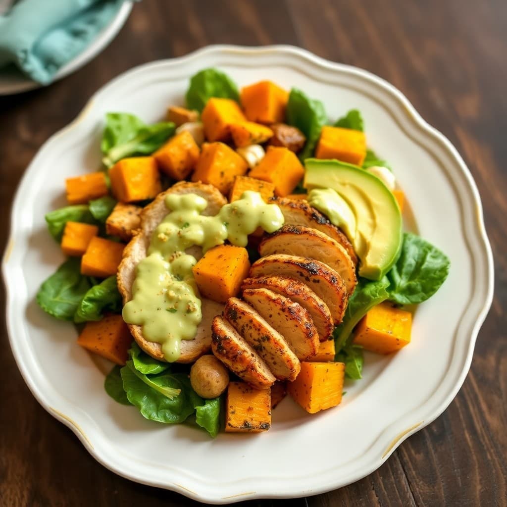 Roasted Butternut Squash and Chicken Salad