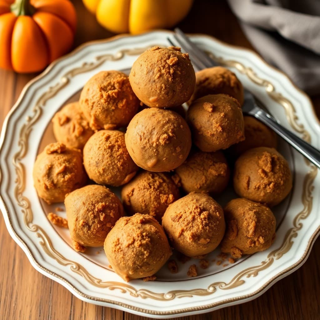 Autumn Pumpkin Spice Protein Truffles