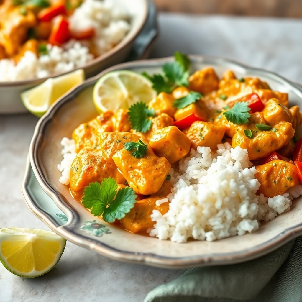 Zesty Thai Coconut Chicken Curry Bowls