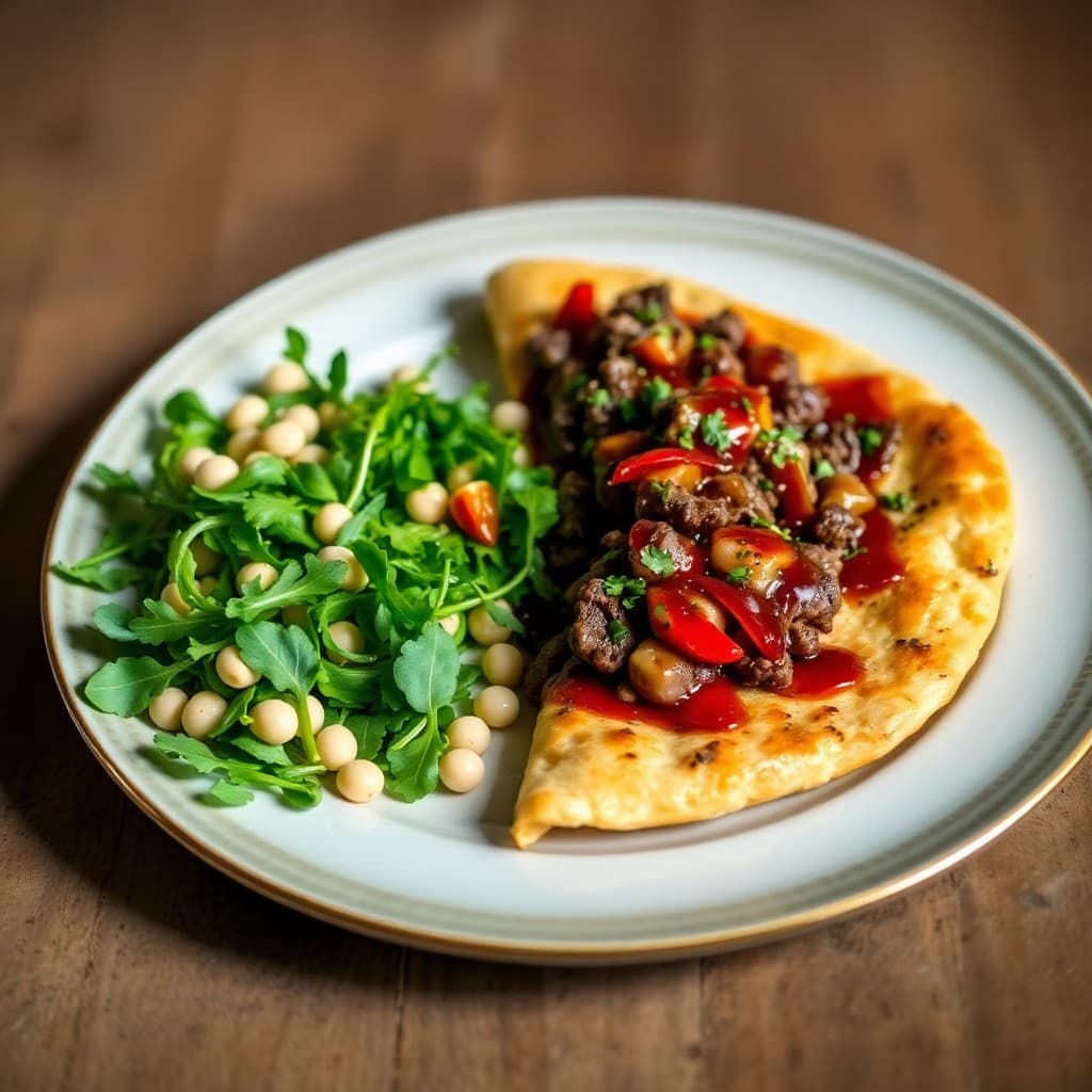 Turkish Lamb Pide with Caramelized Onion & Pomegranate Glaze