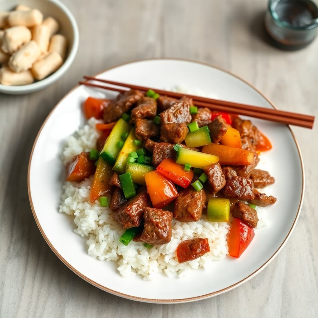Korean Beef and Veggie Stir-Fry with Jasmine Rice