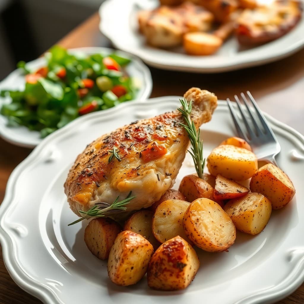 Savory Rosemary Chicken with Herb-Roasted Potatoes