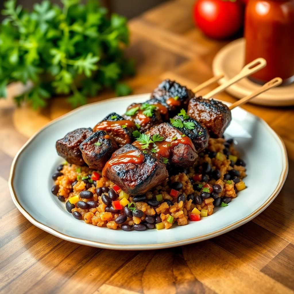 Vibrant Brazilian-Style Beef Picanha Skewers