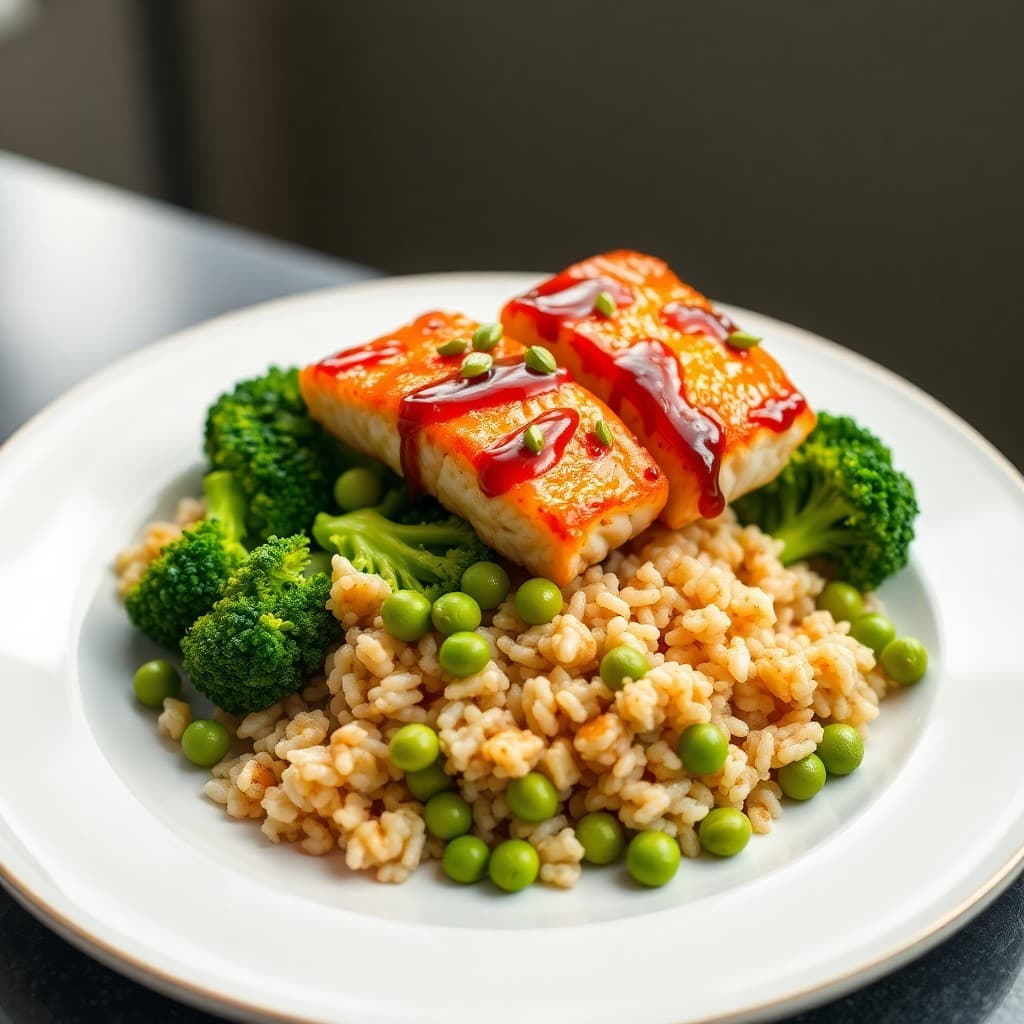 Teriyaki Salmon Bowls with Roasted Broccoli and Edamame